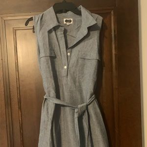 Mud Pie tie waist chambray dress